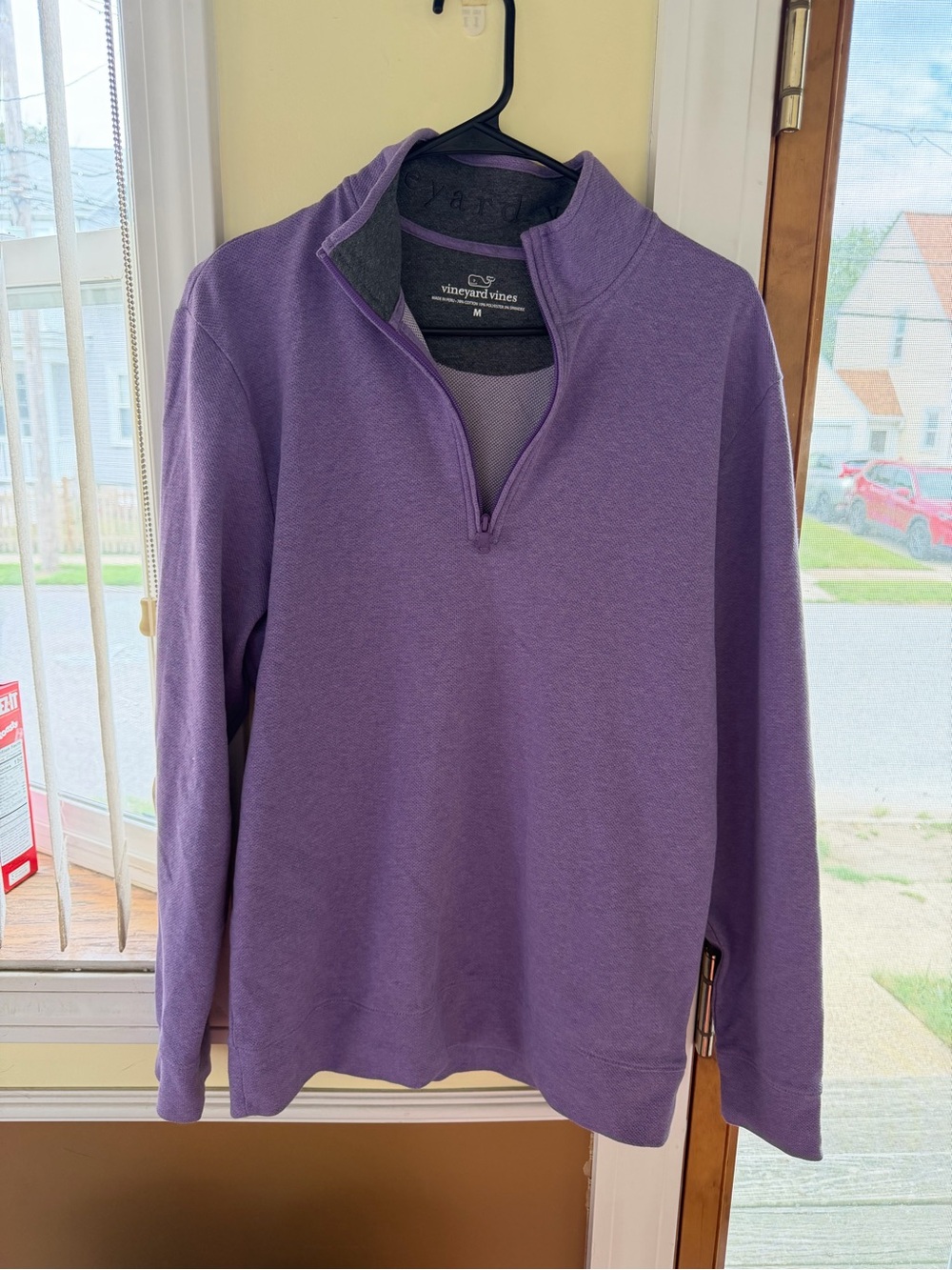 Vineyard Vines women’s Purple Quarter-Zip Pullover Sweater